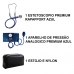 Kit Estetoscópio Rappaport e Aparelho de Pressão Azul Profissional Premium