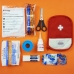 Kit Primeiros Socorros Completo Portátil luvas , curativos , Gaze , Agulha , Tesoura